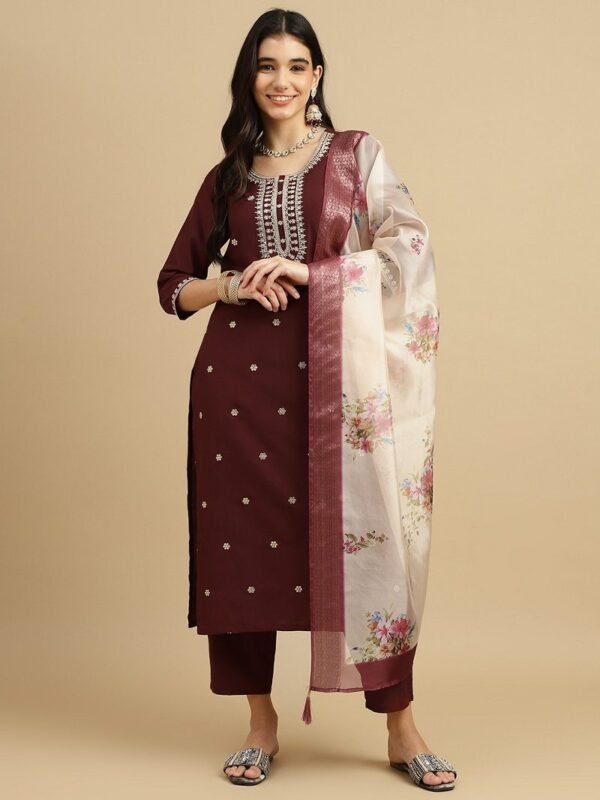 Riyana 58 Designer Chinon Kurti Bottom With Dupatta