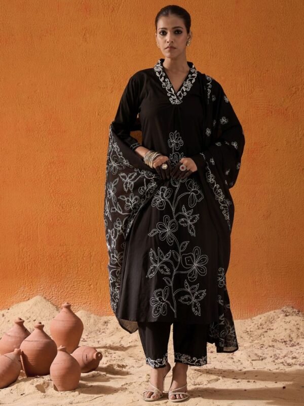 Indo Era 2527 Printed Cotton Kurti Bottom With Dupatta