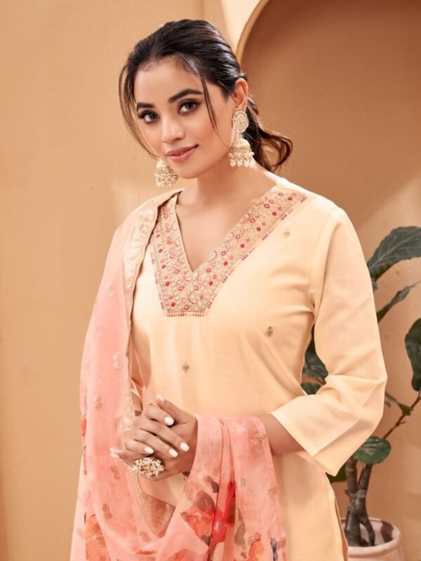 Haseena 1 Viscose Embroidred Top Bottom With Dupatta Set
