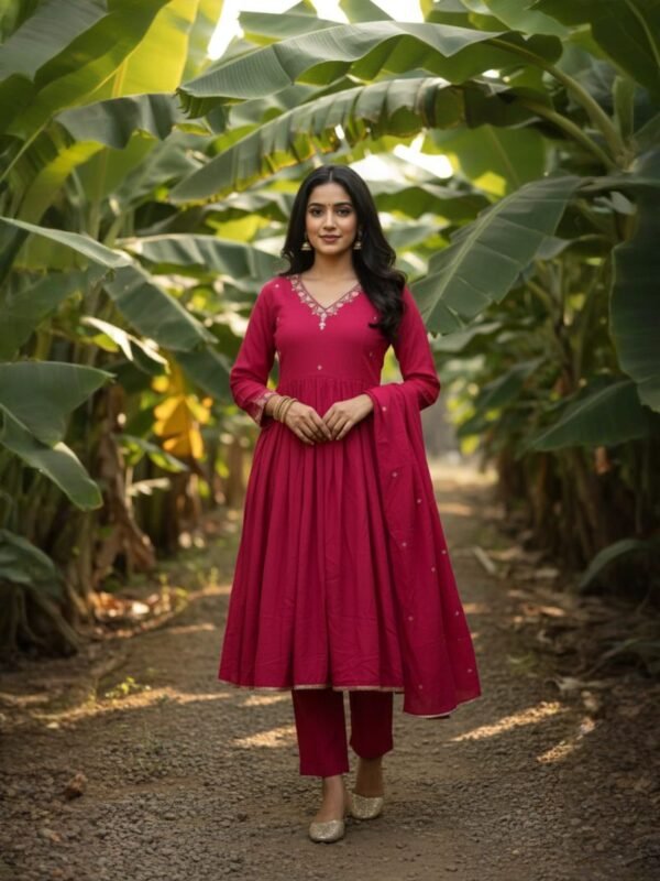 Navya Kurti 207 Embroidery Silk Blend Kurti With Pant Dupatta