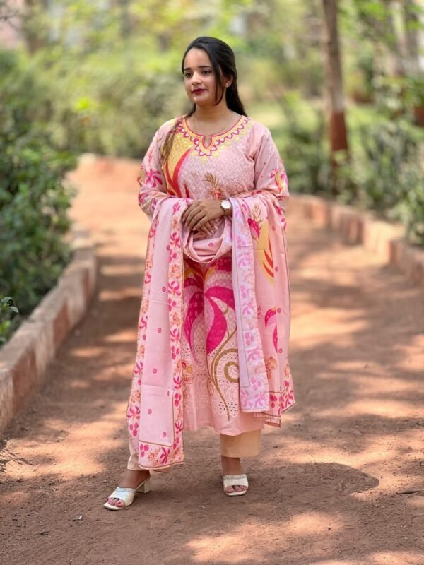 Ks 02 Cotton Kurti Bottom With Dupatta Collection