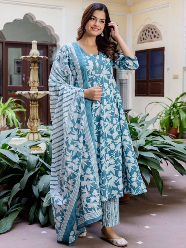 Indo Era 2544 Cotton Printed Anarkali Style Kurta Sets Collection