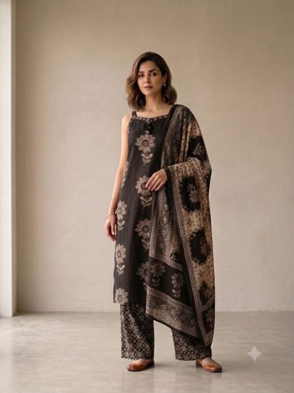 Naisha K 1300 Cotton Printed Fancy Kurti WIth Bottom Dupatta