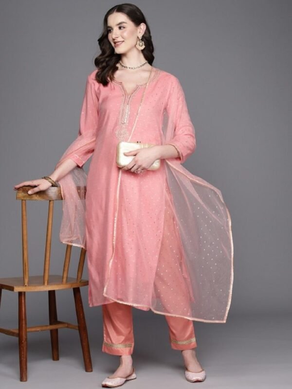 Navya Kurti 224 Chanderi Silk Embroidery Worked Kurti Pant With Dupatta