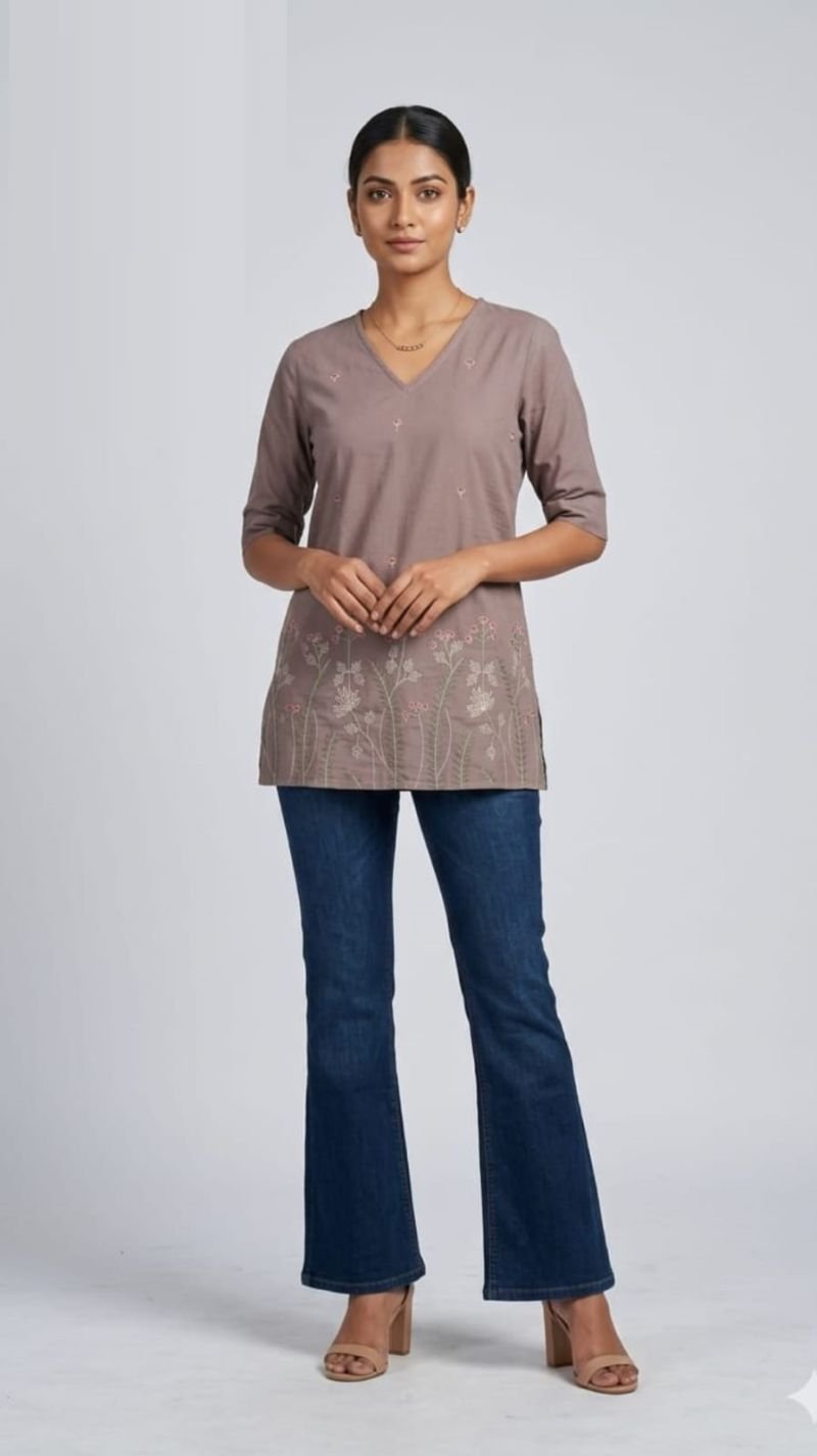 Naisha K 999 Cotton Embroidered Short Tops Collection - Image 2
