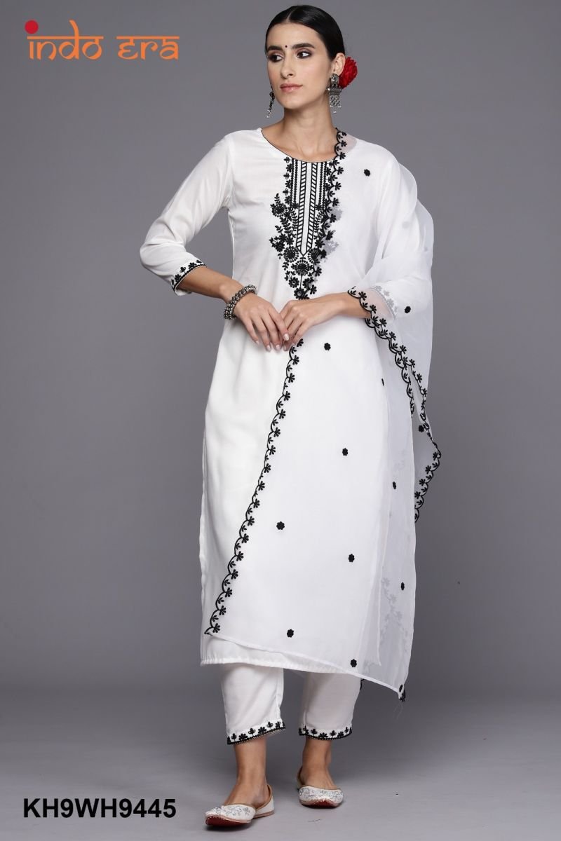 Indo Era 2411 Embroidered Sequence Kurta With Plazzo And Dupatta - Image 2