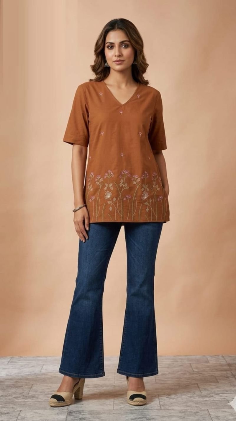 Naisha K 999 Cotton Embroidered Short Tops Collection - Image 3