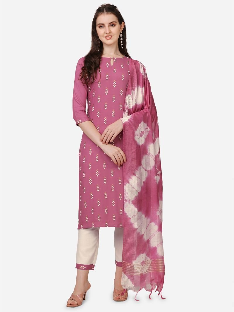 Nyka 1030 Fancy Printed Kurti With Bottom Dupatta - Image 3